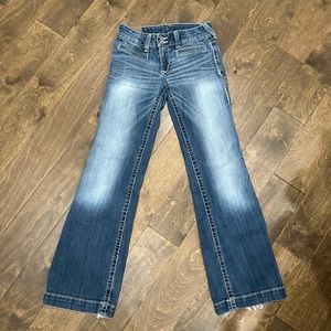 Ariat Trouser Mid Rise Stretch Entwined Wide Leg Jean